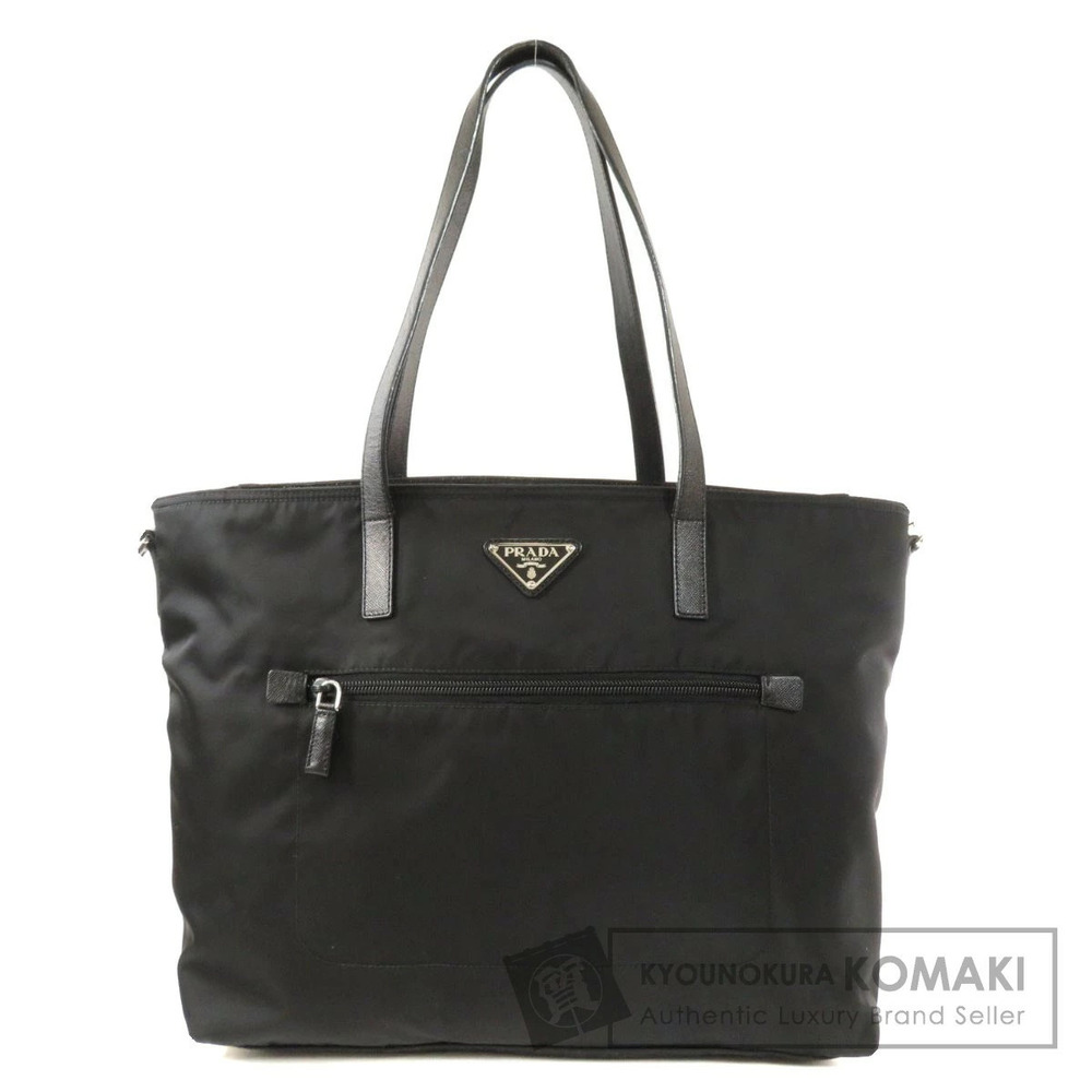 Prada Tessuto Saffiano Leather Tote Bag classic black
